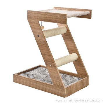 Nice Z-shaped durable MDF material sisal cat tree